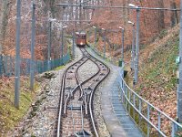 DSCF0203  Stuttgart centre : Erbschleicherexpress - the two cable cars meet in the middle
