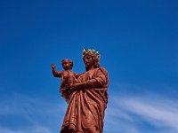 Statue of Notre–Dame de la France, 16 metres high and erected in 1860. 213 cannon captured at Sevastopol during the Crimean war were melted down to build the metal structure.